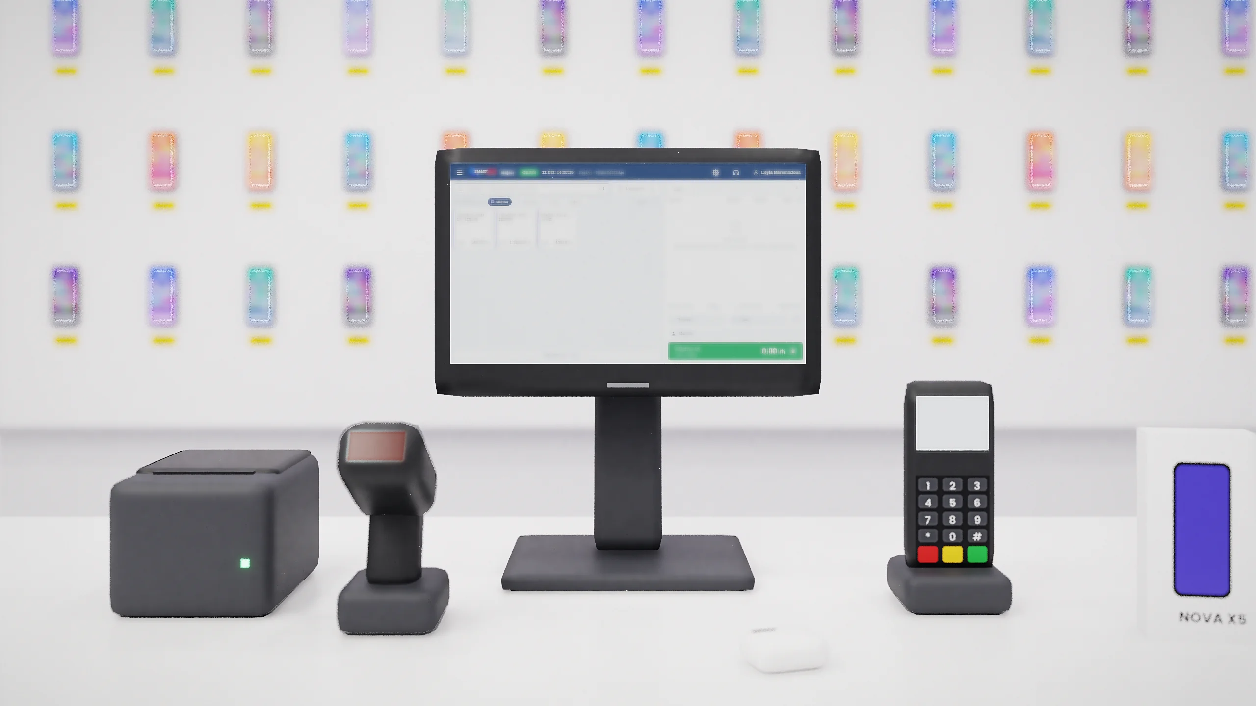 Telefon mağazasının kassası: SmartBein, kart terminalı və çek printeri